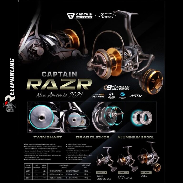 Spesifikasi & Review Reel Captain Razr Gold Label X Teben